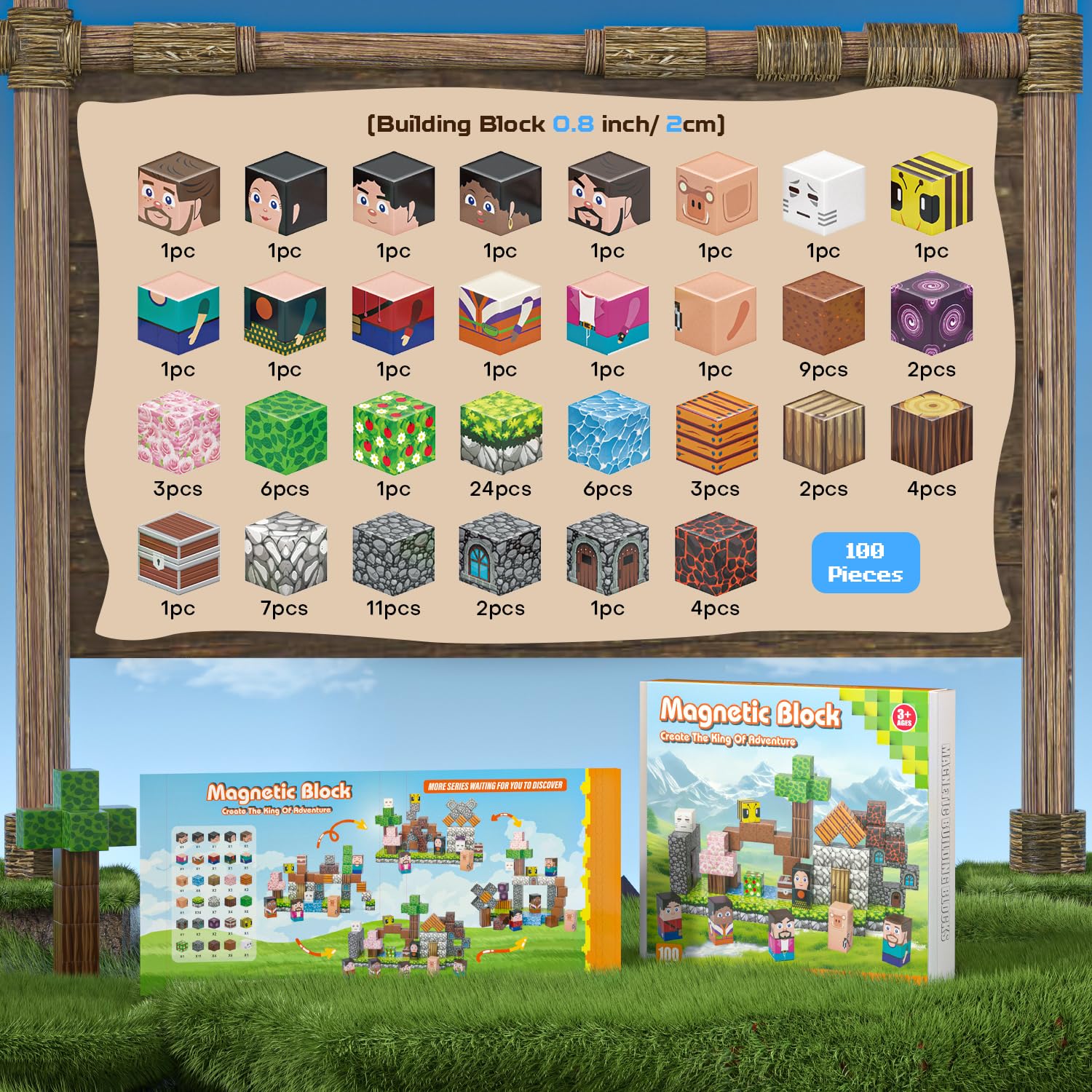 Kryzomat magnetic blocks portal theme encourages problem solving during play