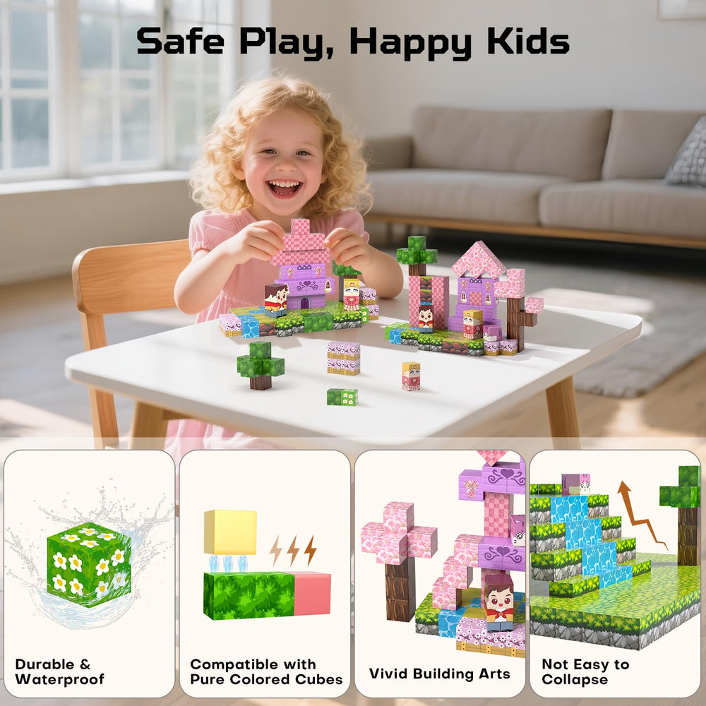 Kryzomat magnetic blocks safe non-toxic materials with smooth edges for gentle hands.