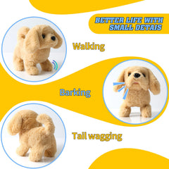 KSABVAIA plush golden retriever barks and invites interactive play