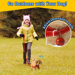 KSABVAIA plush golden retriever stretches for lifelike play moments