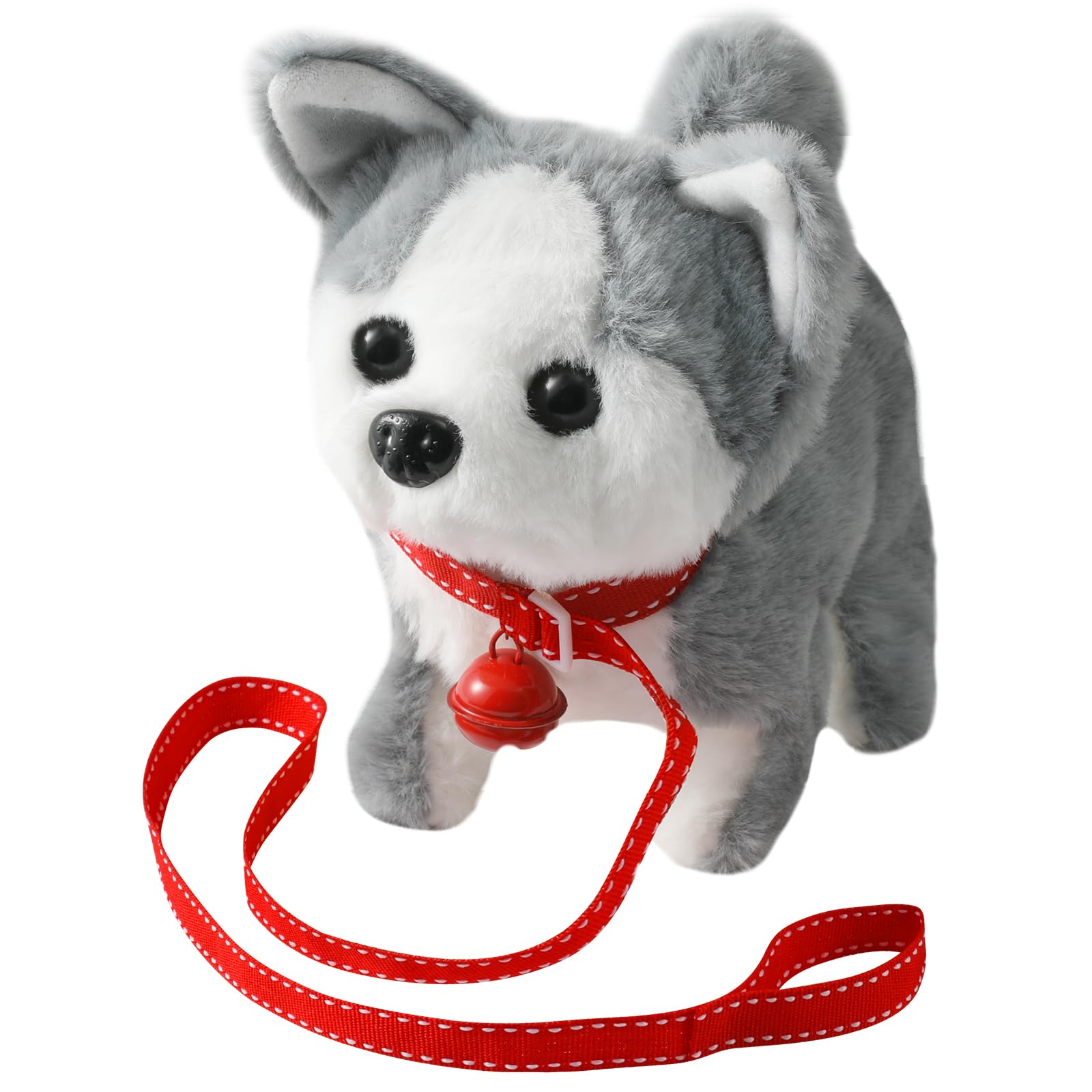 KSABVAIA plush husky walks and barks for engaging pretend play.
