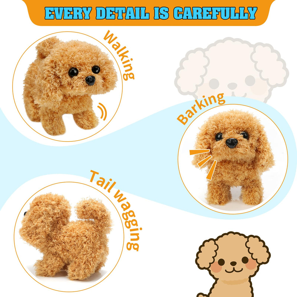 KSABVAIA Plush Teddy Puppy Tail Wagging: inspires imaginative pet care play