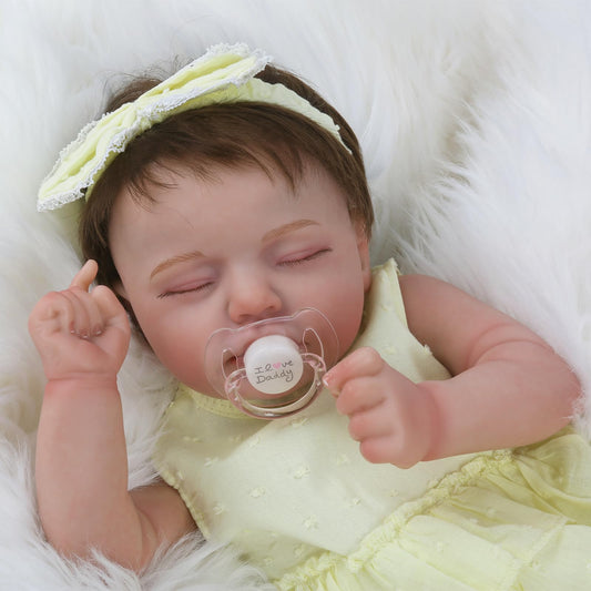 KSBD 20-inch reborn baby doll with cloth body for authentic handling and posing.