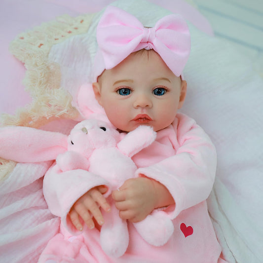 KSBD 18 inch lifelike doll with soft vinyl body offers gentle cuddling and realistic posing