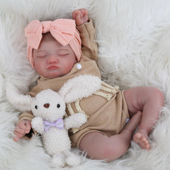 KSBD Lifelike Reborn Baby Doll wearing clothes showcasing true newborn styling.