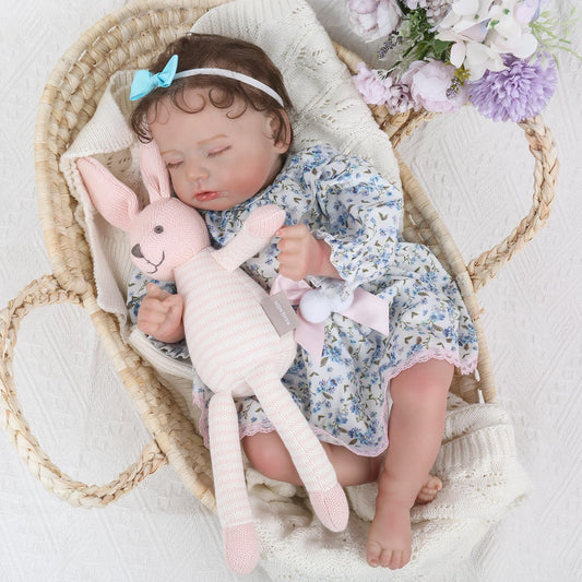 KSBD reborn doll girl face detail with hand-painted features for lifelike charm.