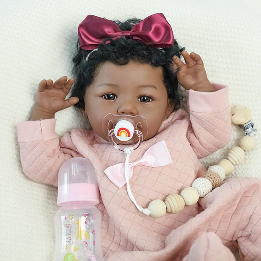 KSBD reborn doll 18in hand rooted hair for lifelike touch and nurturing storytelling