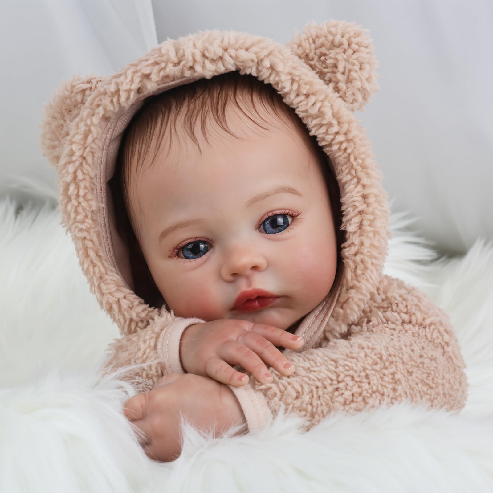 KSBD Reborn Baby Doll weighted body supports realistic handling and cuddly weight.