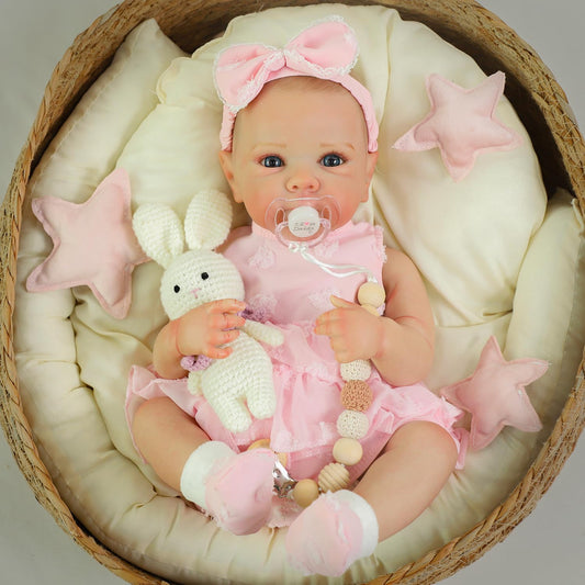 KSBD Reborn baby doll 20-inch poseable for display or imaginative play.