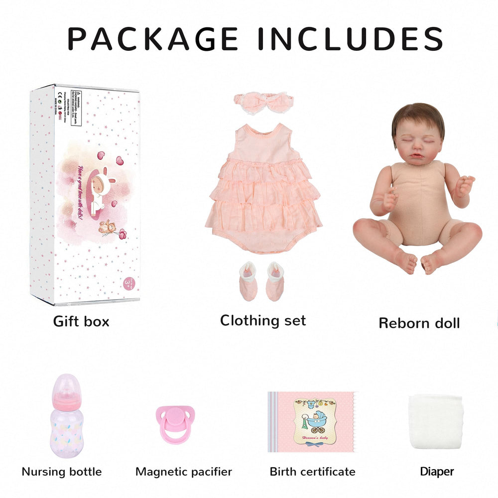 KSBD Reborn doll with flower hairband for a charming look