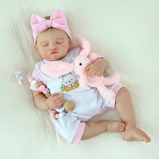 KSBD Rosalie hair detail highlights natural texture for authentic newborn look