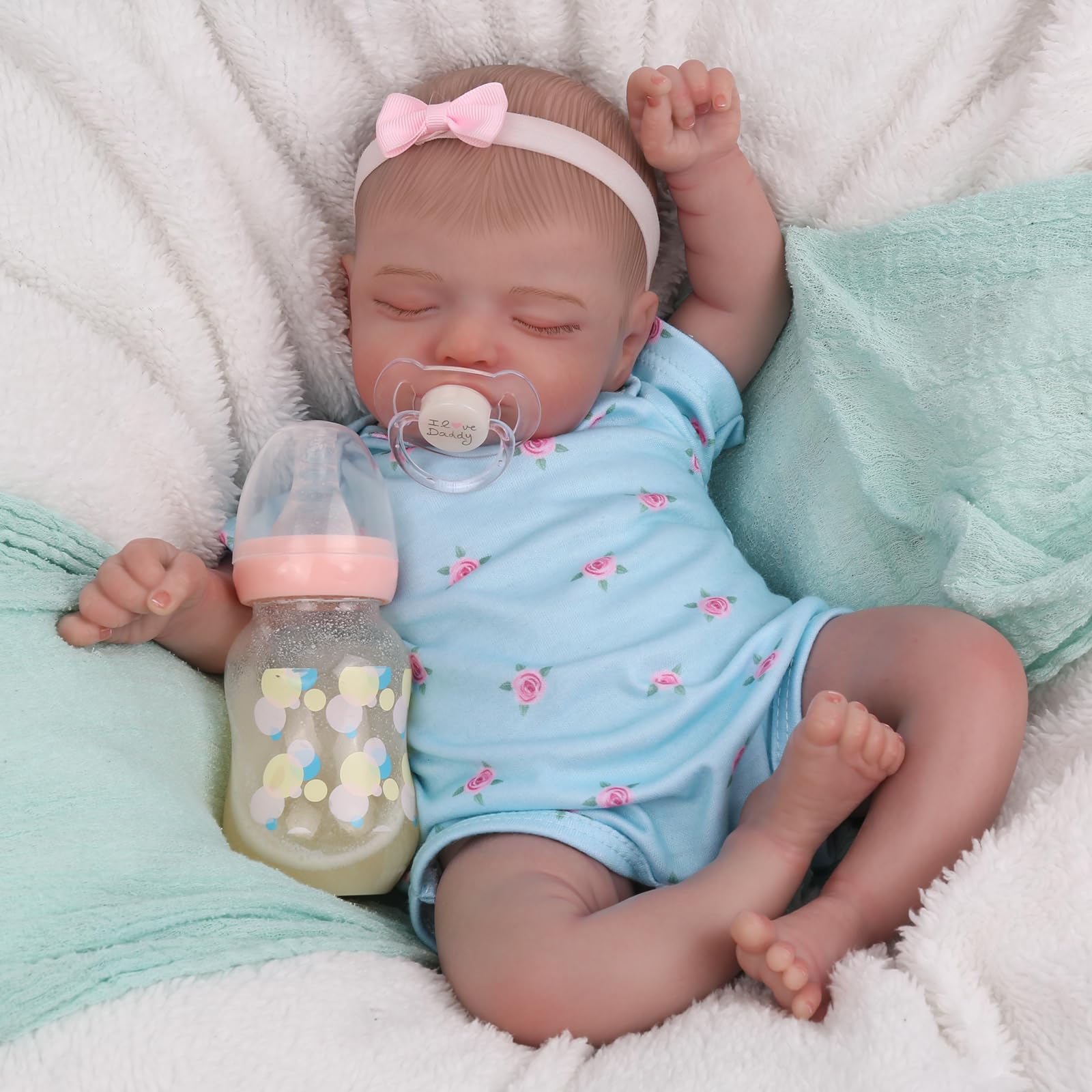 KSBD Rosalie magnet pacifier close-up for soothing playtime