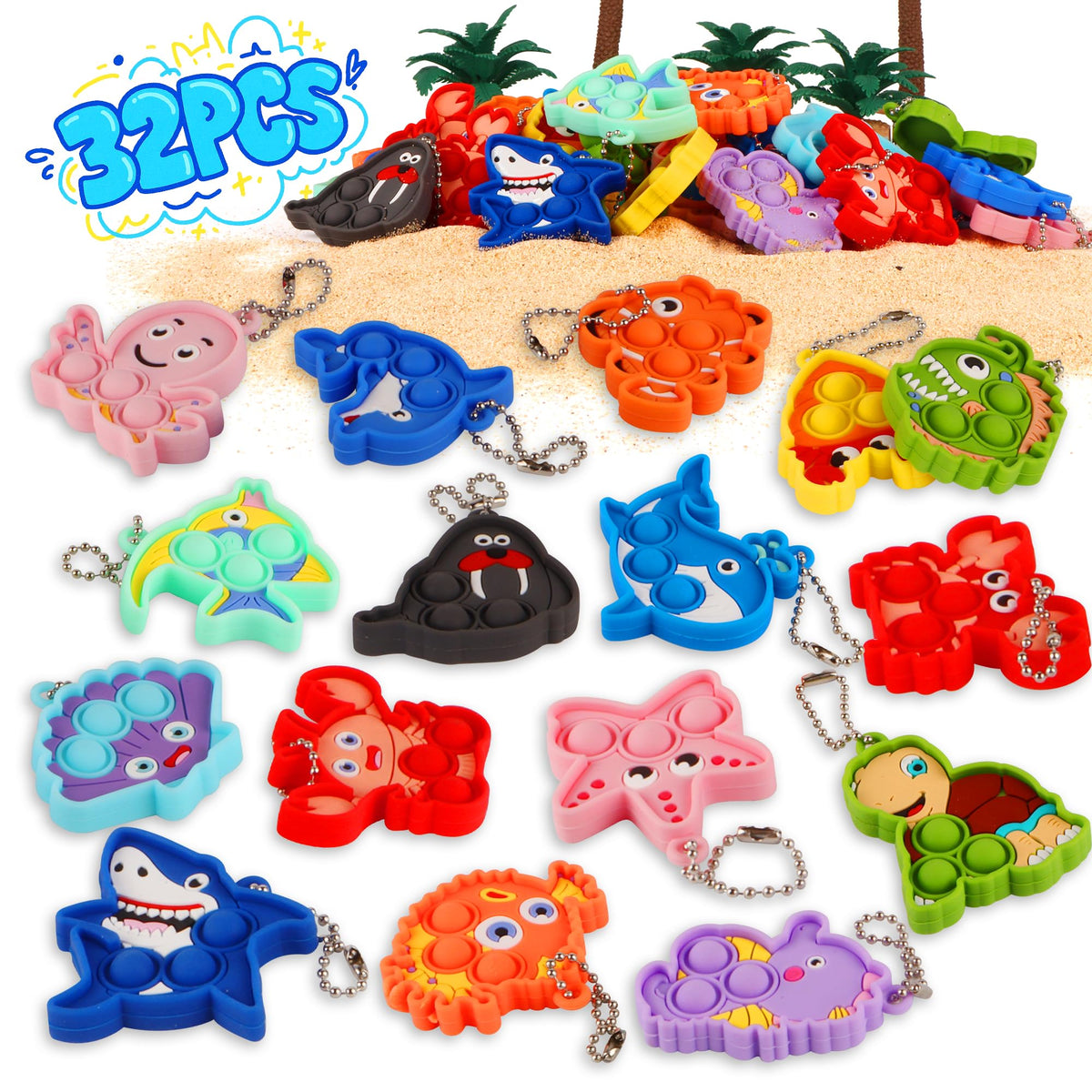 Ksmky sea animal pop fidget toy octopus for calm focus and classroom fun.