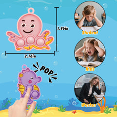 Ksmky sea animal pop fidget toy seahorse for tactile breaks and playtime.