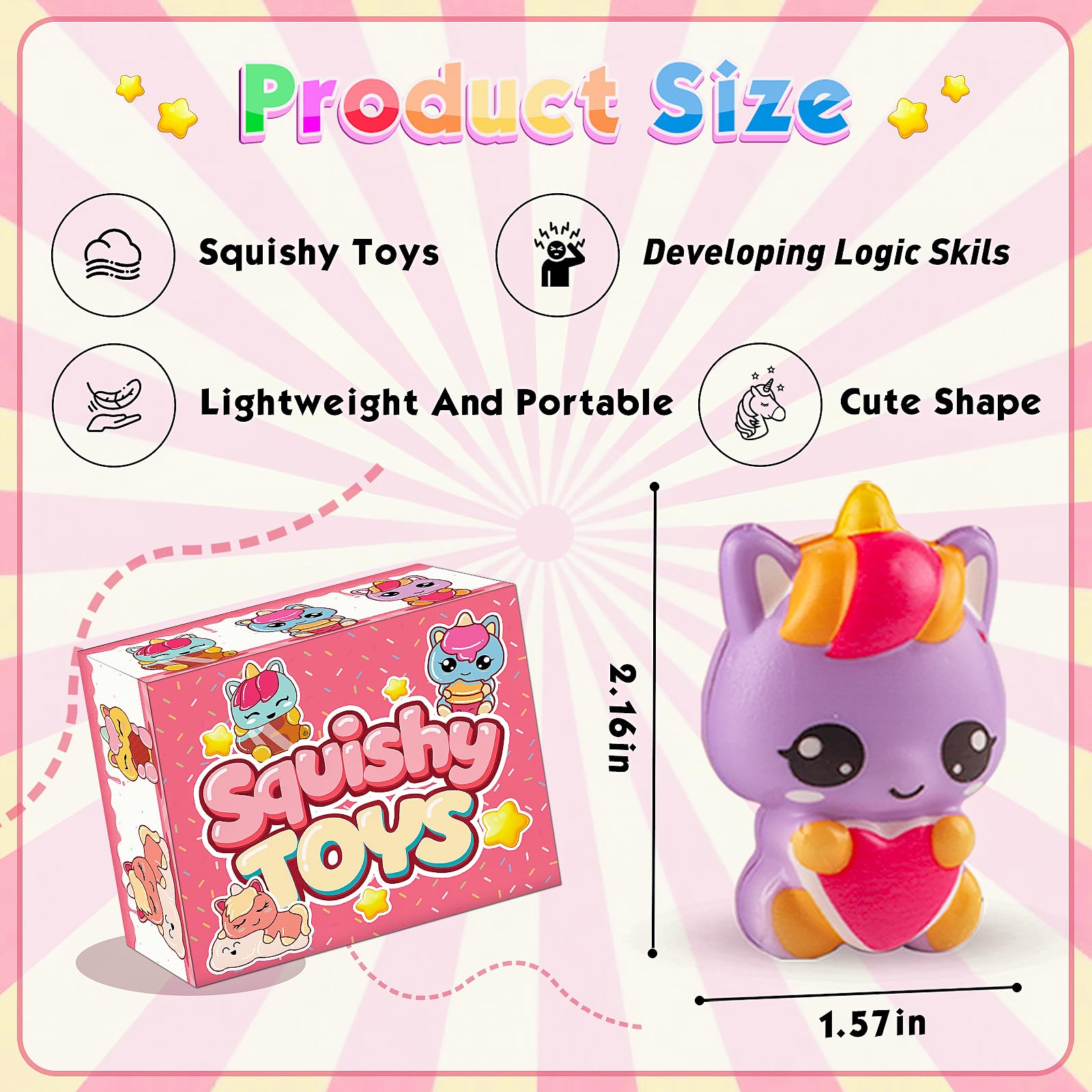 Ksmky squishy toys handheld size for easy squeezing and on-the-go use