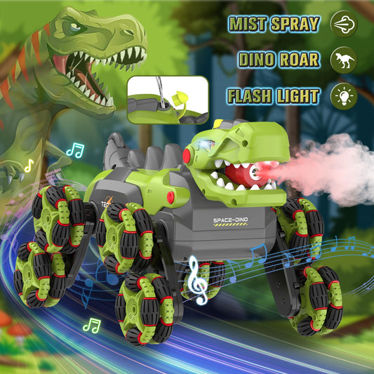 Kssvzz dinosaur transform RC car with roar and lights for immersive play