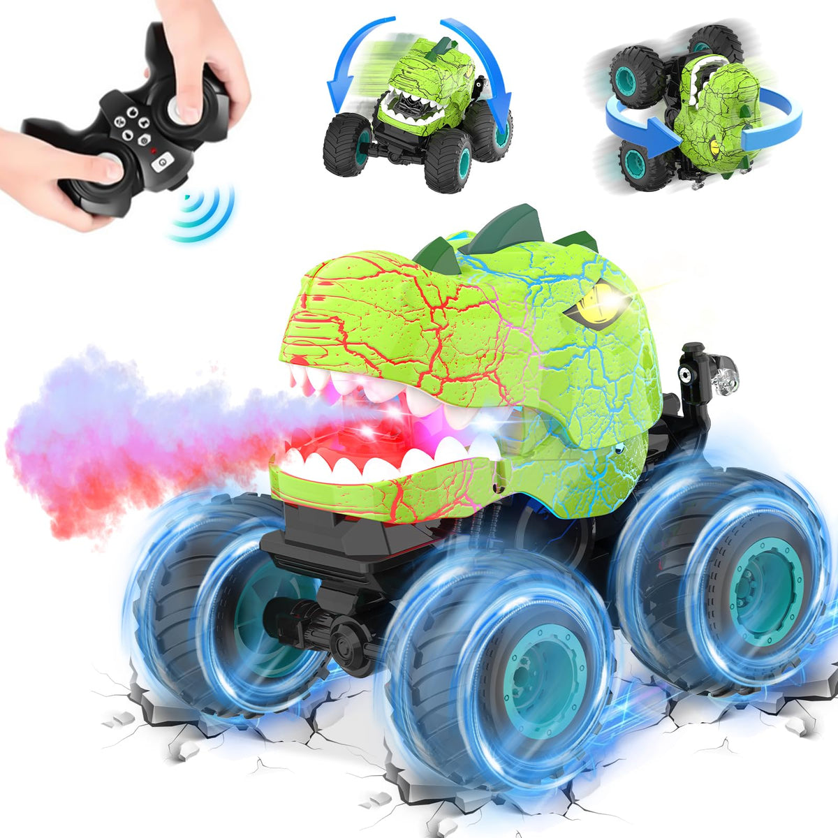 Kssvzz Monster Truck with dinosaur spray delivers action-packed play