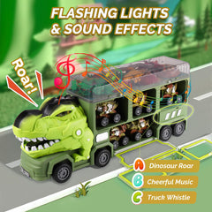 Kssvzz pull-back dino cars spark quick play and portability