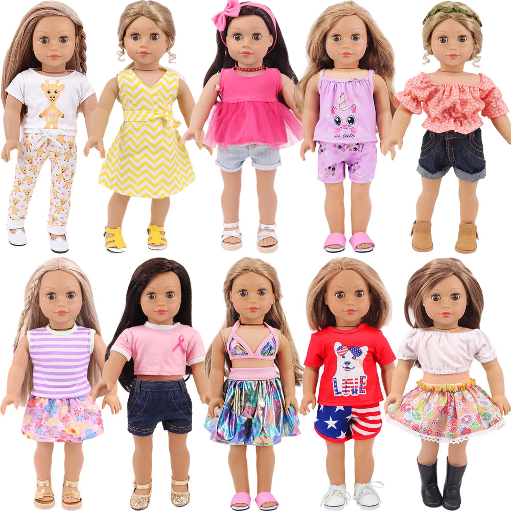 K.T. Fancy 10 sets doll clothes box, durable packaging for gifting