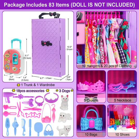 K.T. Fancy 11-5 inch dolls clothes set with varied outfits for imagination
