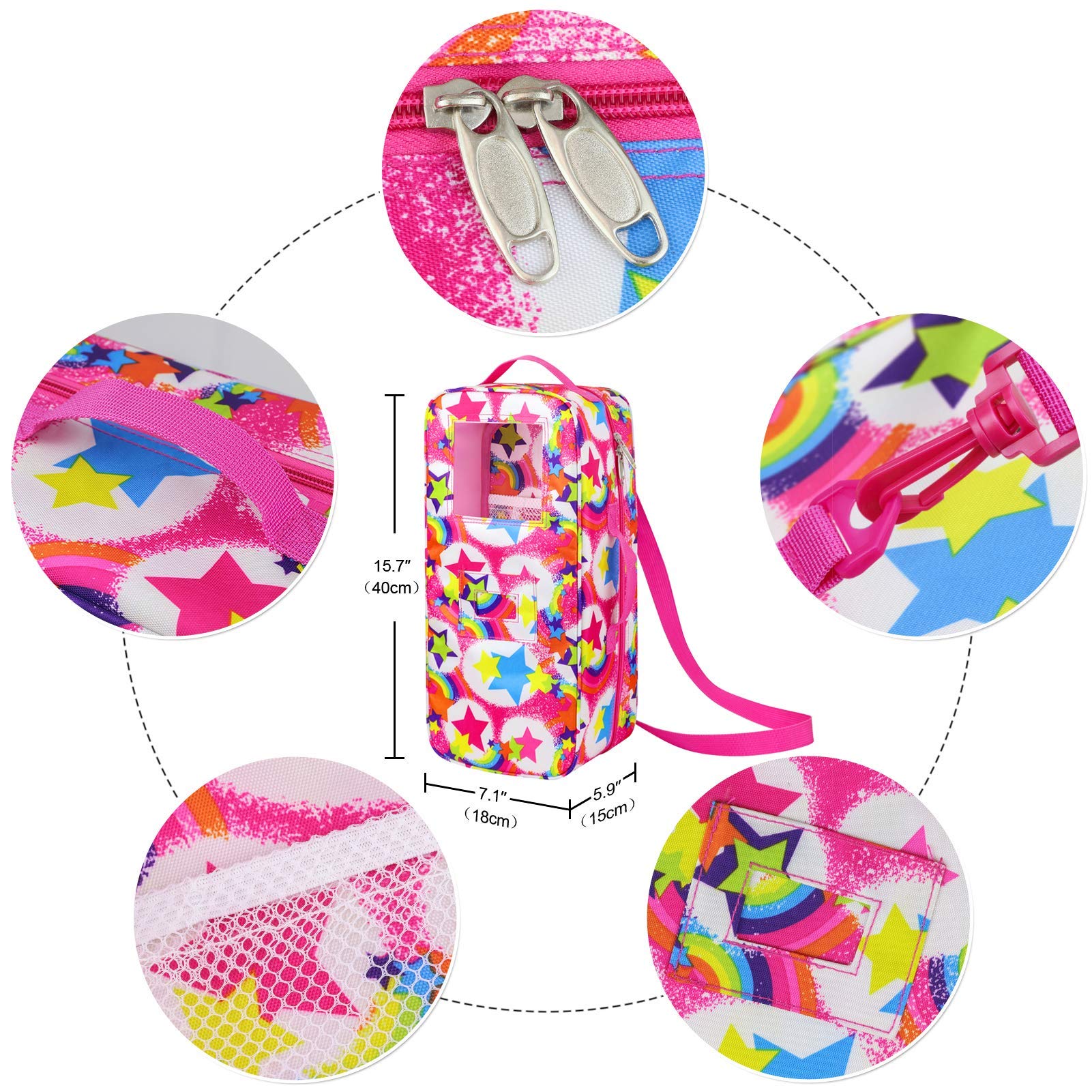 KT Fancy 14.5-inch doll carrier size reference for planning fits