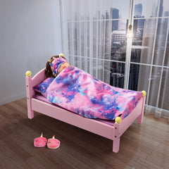 KT Fancy 18-inch doll pajamas in soft fabric for pretend dressing.