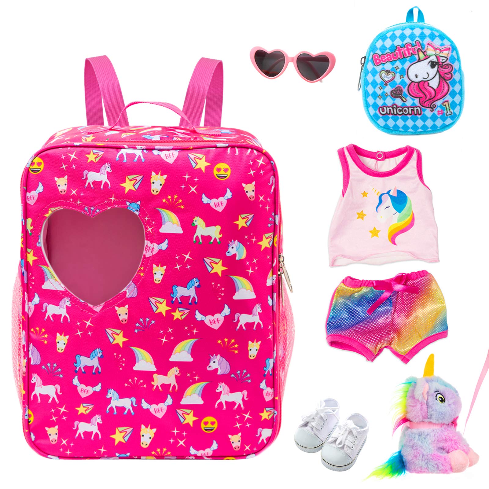 K.T. Fancy 18in doll bag clothes set image, keeps outfits organized and protected during travel.