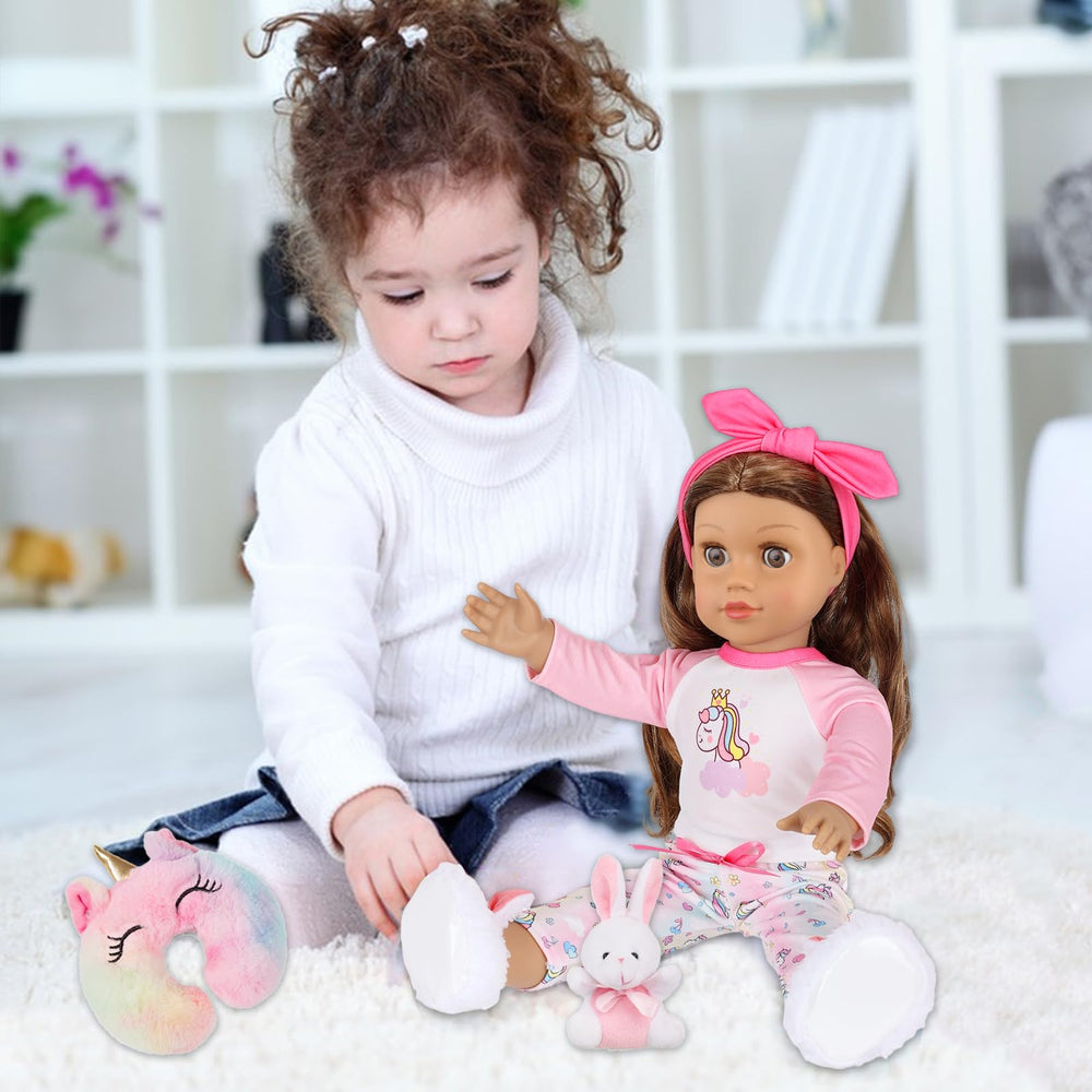 K.T. Fancy bunny shoes complete the doll outfit with secure fit