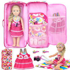 K.T. Fancy 6-piece doll carrier bag for on-the-go play and storage.
