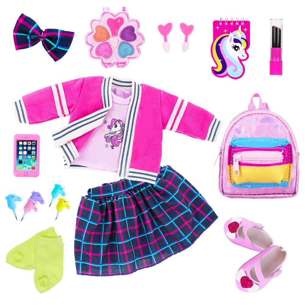 K.T. Fancy makeup tools invite gentle dress-up and role play.