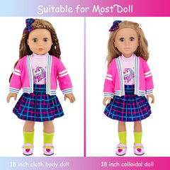 K.T. Fancy plaid skirt with realistic texture enhances classroom-themed play.