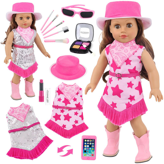 K.T. Fancy 18-inch doll cowboy hat adds realistic dress-up detail for imaginative play.