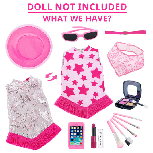K.T. Fancy lipstick enhances pretend makeup sessions and styling scenes for 18-inch dolls.