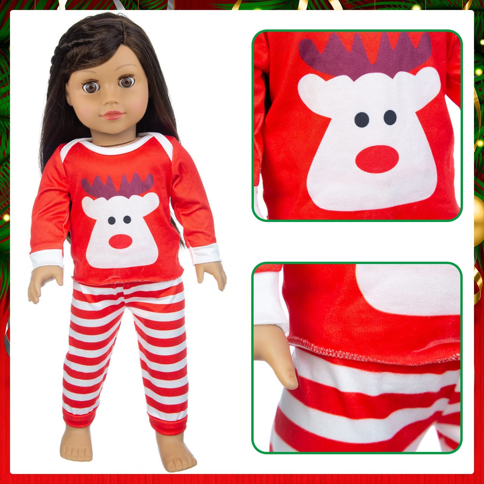 K.T.Fancy Christmas dress with headband for dolls.