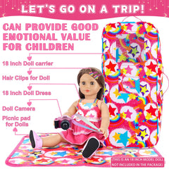 K.T. Fancy doll camera encourages pretend photography during adventurous play.