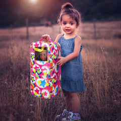KT Fancy doll travel bag interior layout with neat compartments