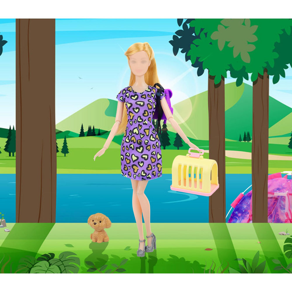 K.T. Fancy complete camp set ideal for gift-ready playtime.