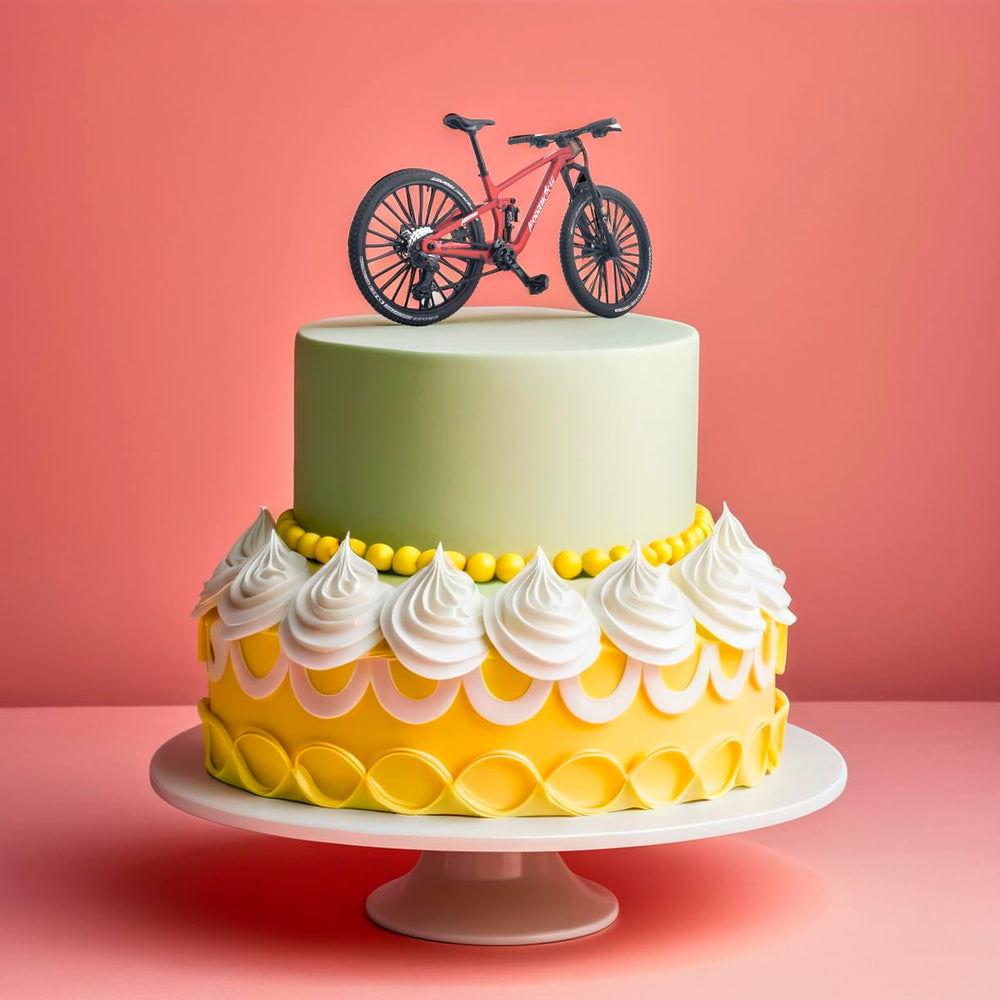 Kuasting 1:8 scale mountain bike model, stand-adjustable angle, adapts to your desk layout.