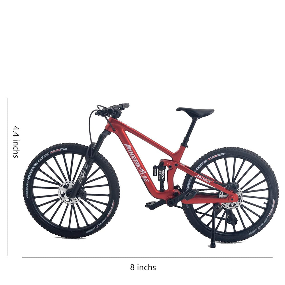 Kuasting 1:8 scale mountain bike model, top view, crisp details that catch the eye.