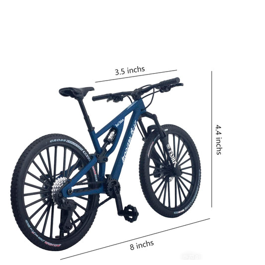 Kuasting blue 1:8 scale bike top view showing intricate detailing