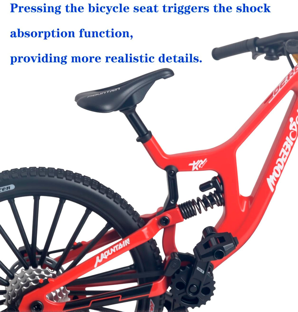 Kuasting 1:8 scale mountain bike model, side view highlights sleek design for desk decor