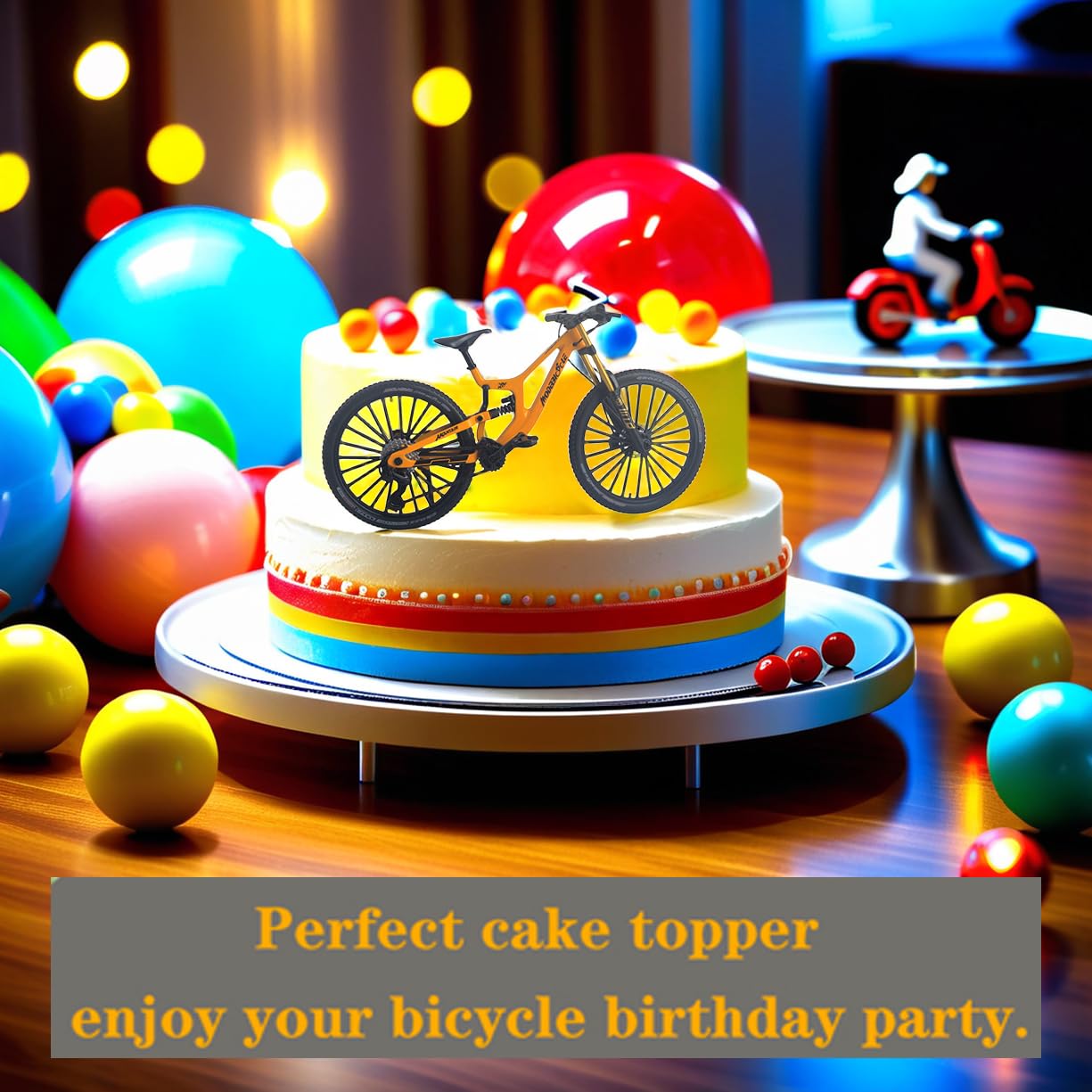 Kuasting zinc alloy bike figure yellow ideal for crafts.