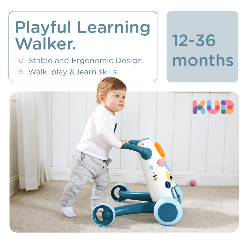 KUB Montessori Baby Walker panel focus with lights enhances visual tracking and exploration.