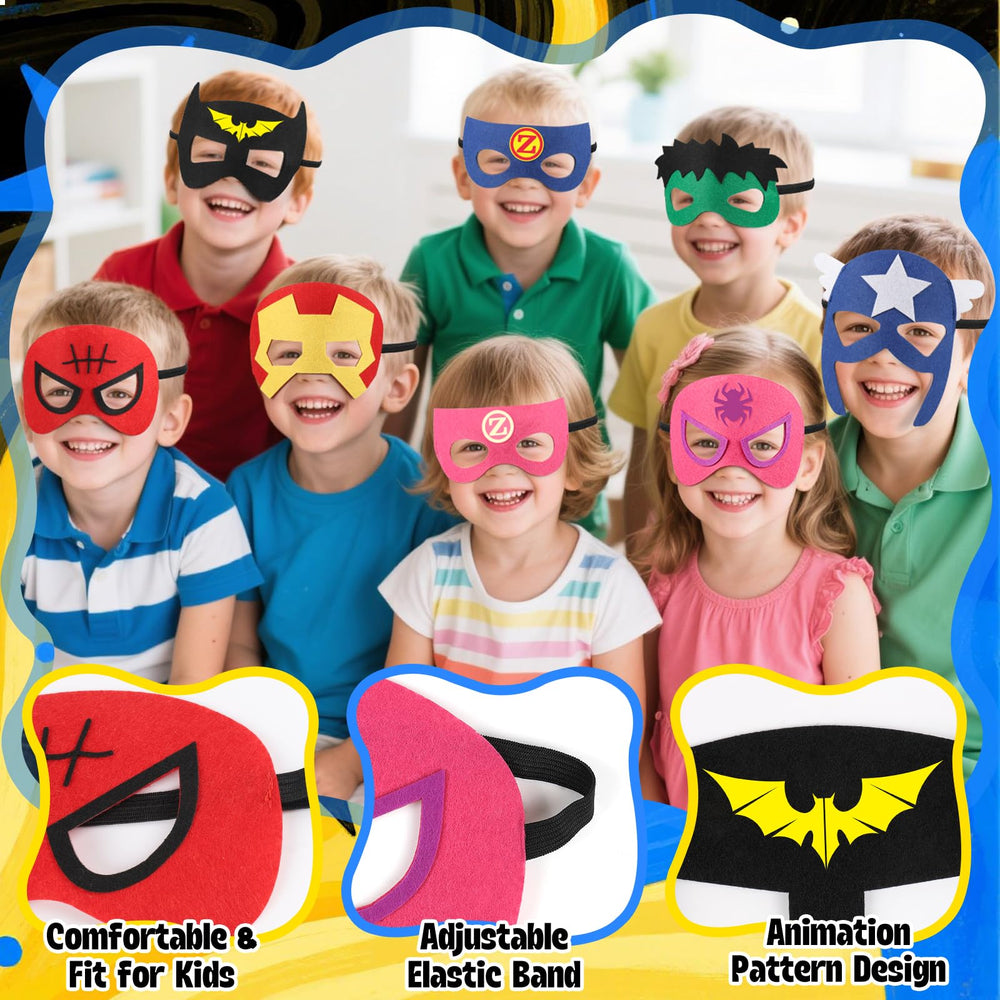 KUBUSFLY 8 in 1 costume set with capes masks and lights for endless combos