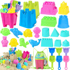 KUBUSFLY beach toys with three buckets for creative sandcastle building