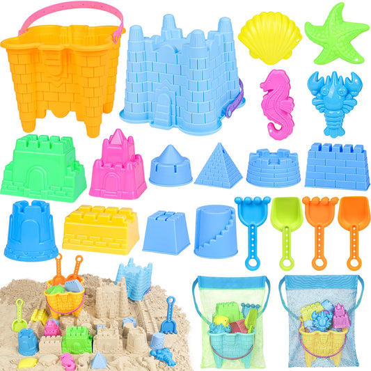 KUBUSFLY beach buckets with castle design for durable sand building at the beach.