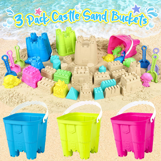 KUBUSFLY large, medium, and small castle molds for varied sand castles