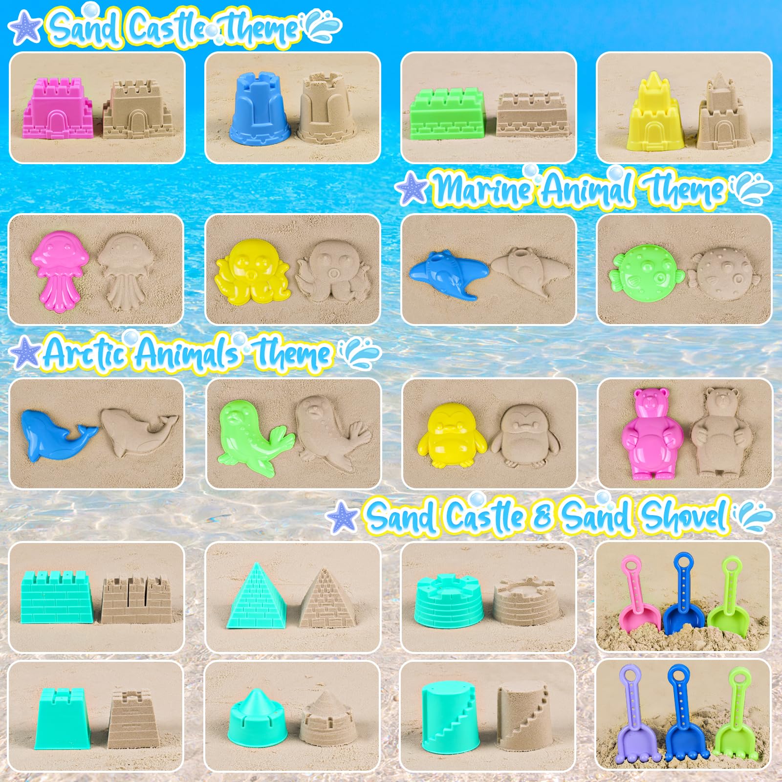KUBUSFLY colorful shovels and rakes for sensory digging fun