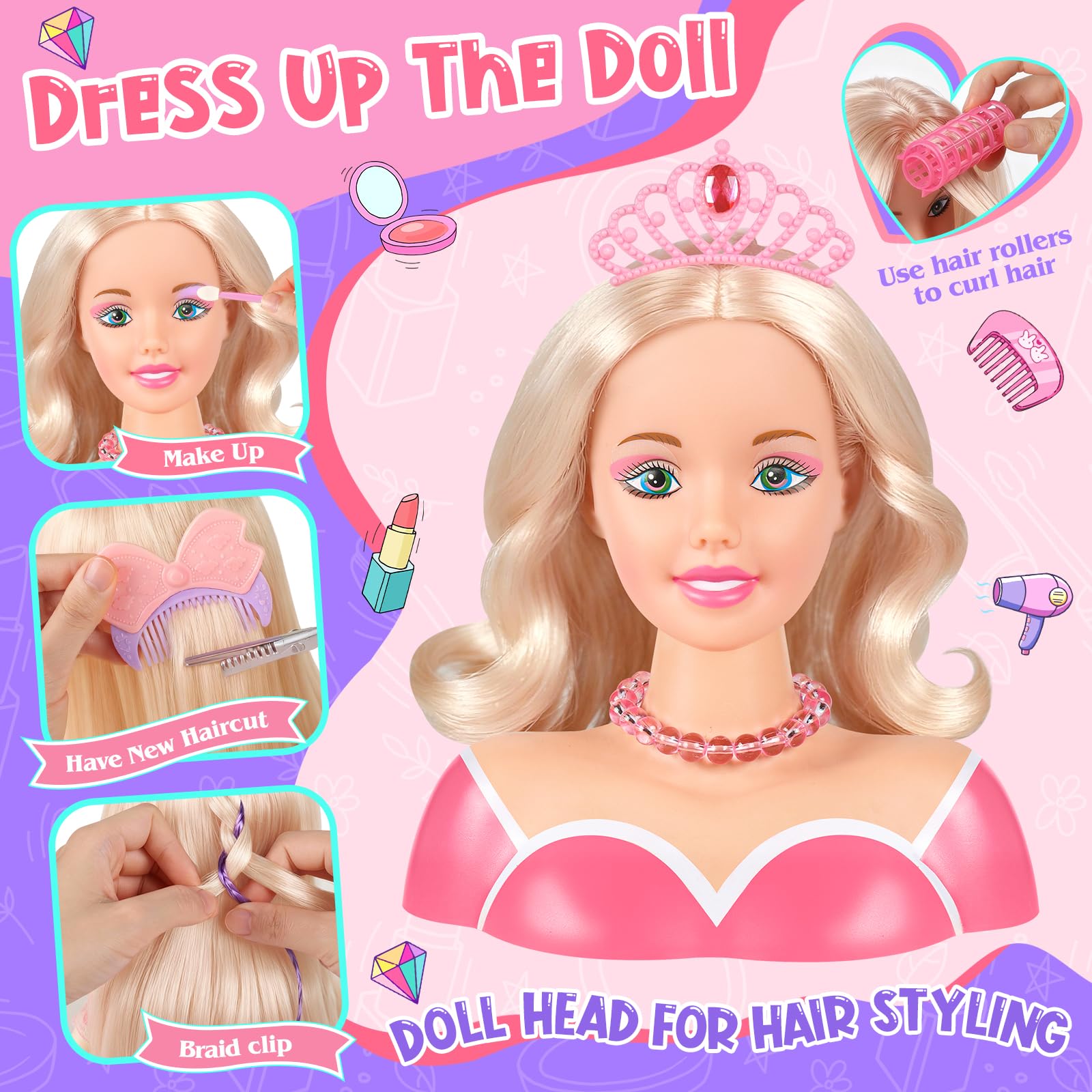 KUBUSFLY combs and hair clips organize tiny hairstyles for kids