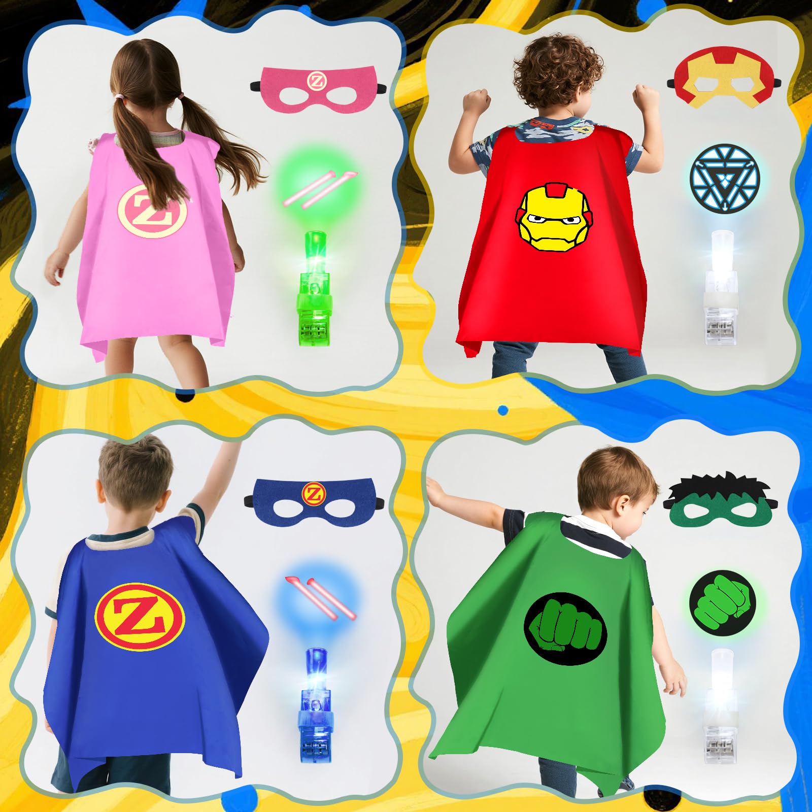 KUBUSFLY kids masks with elastic bands for secure, comfortable fit during play